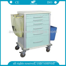 AG-MT025 CE ISO Metal Material Durable Hospital Wheeled Tool Cart